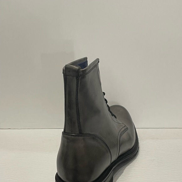 Emilio Franco boot chelsea gray round toe Italian leather black thick sole - Picture 4 of 5